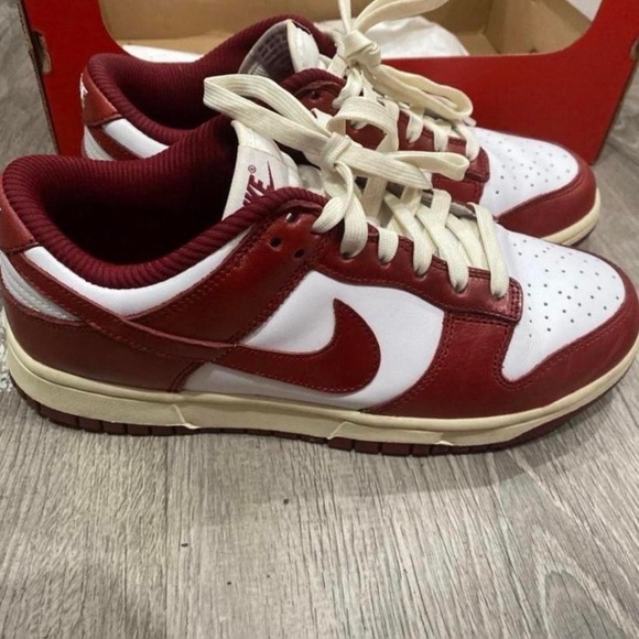 Nike Red and White Sneakers Classic Style - Picture 3 of 6